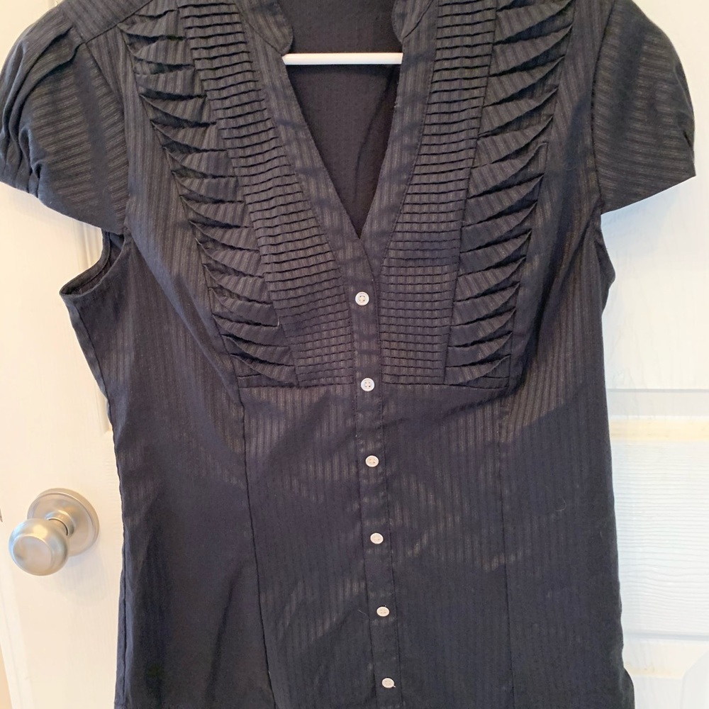 EXPRESS black dress shirt with side zipper